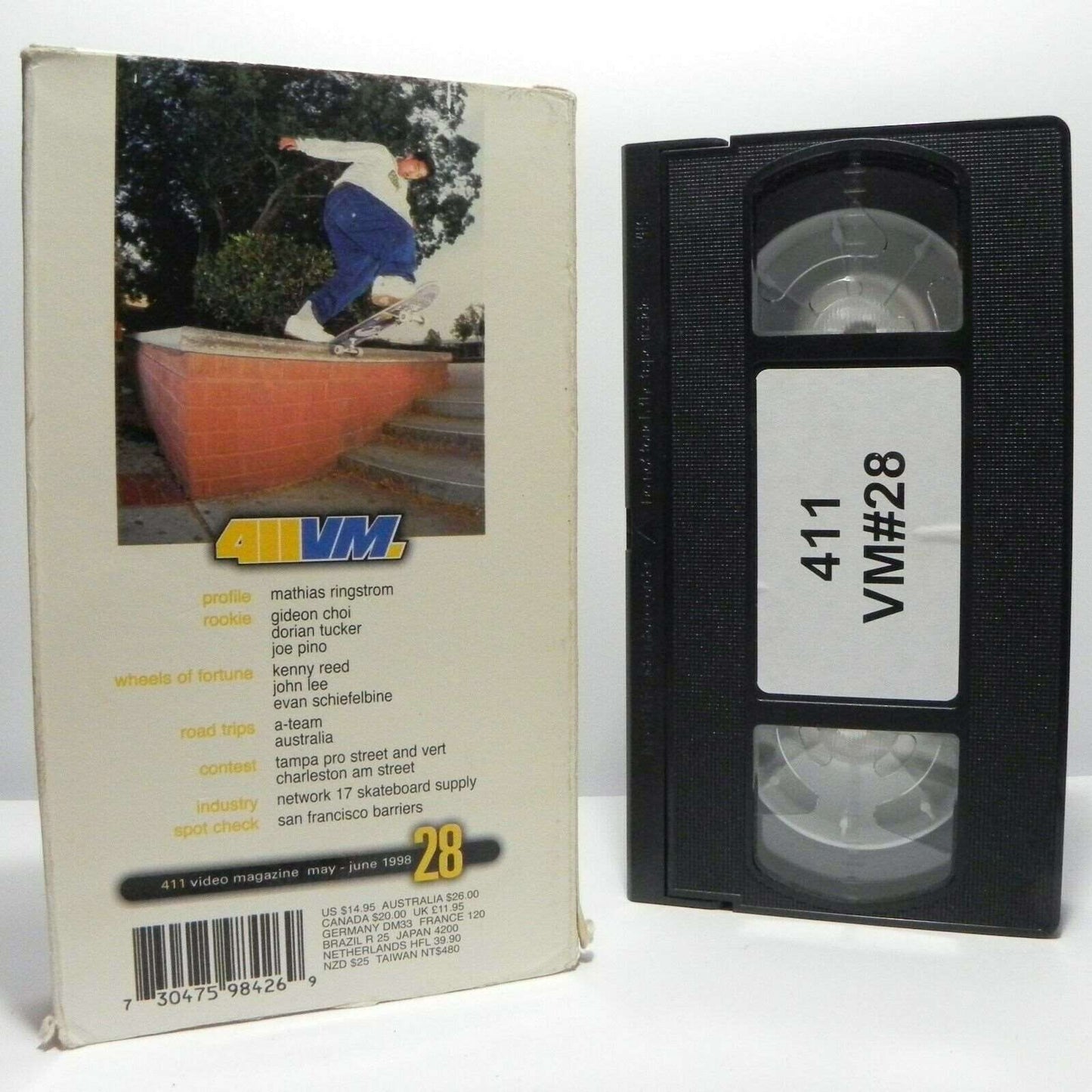 411 Video Magazine - May-June 1998 - Carton Box - Skateboarding Actions - VHS-