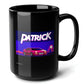 PATRICK Black Mug, (15oz) - personalized gifts for Patrick-15oz-