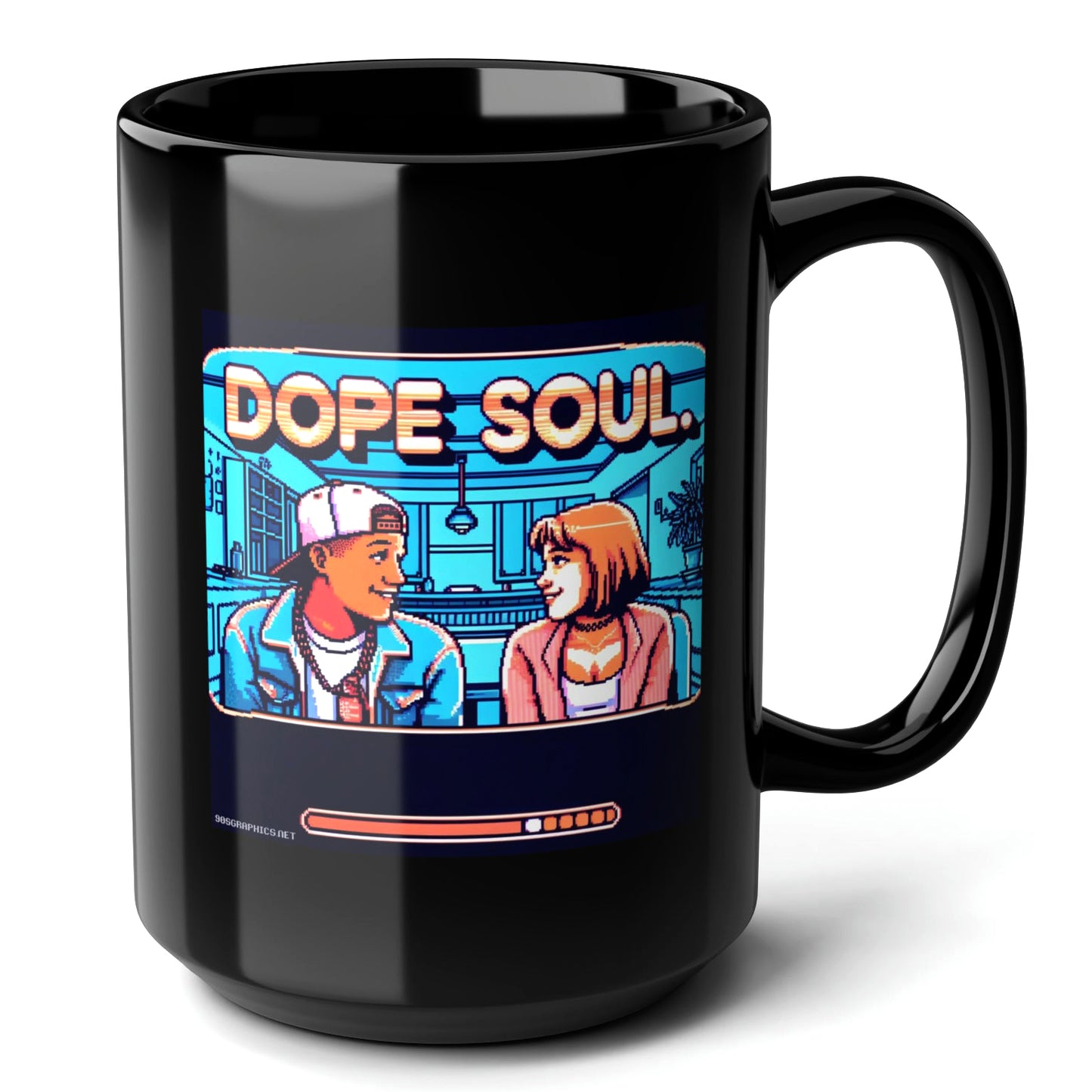 Dope Soul Black Mug 15oz - perfect for gamer souls-15oz-