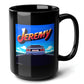 JEREMY Black Mug, (15oz) - custom presents for Jeremy-15oz-