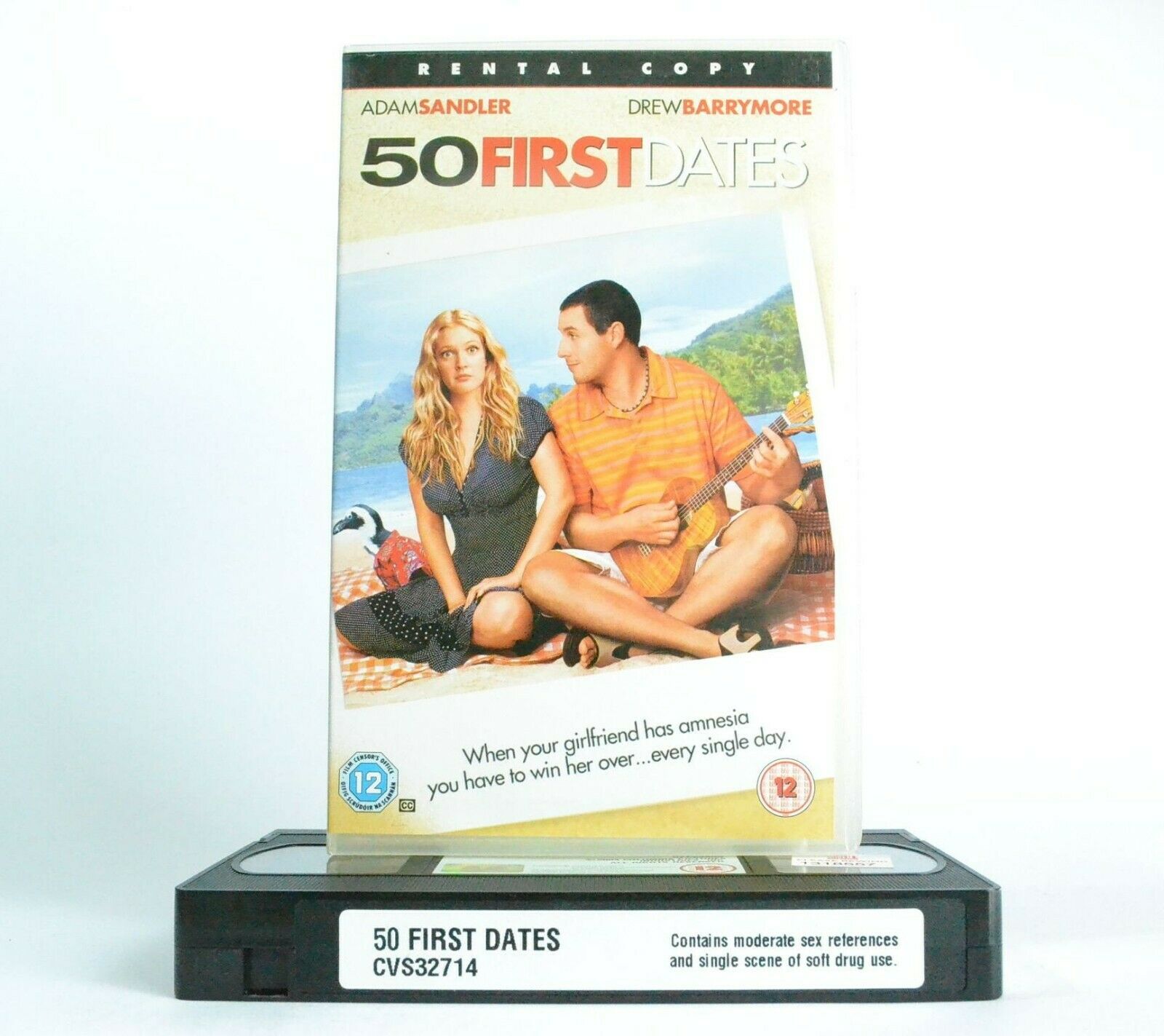 50 First Dates: A.Sandler/D.Barrymore - Romantic Comedy (2004) - Large Box - VHS-