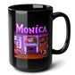 MONICA Black Mug, (15oz) - personalized name sake gifts for Monica-15oz-