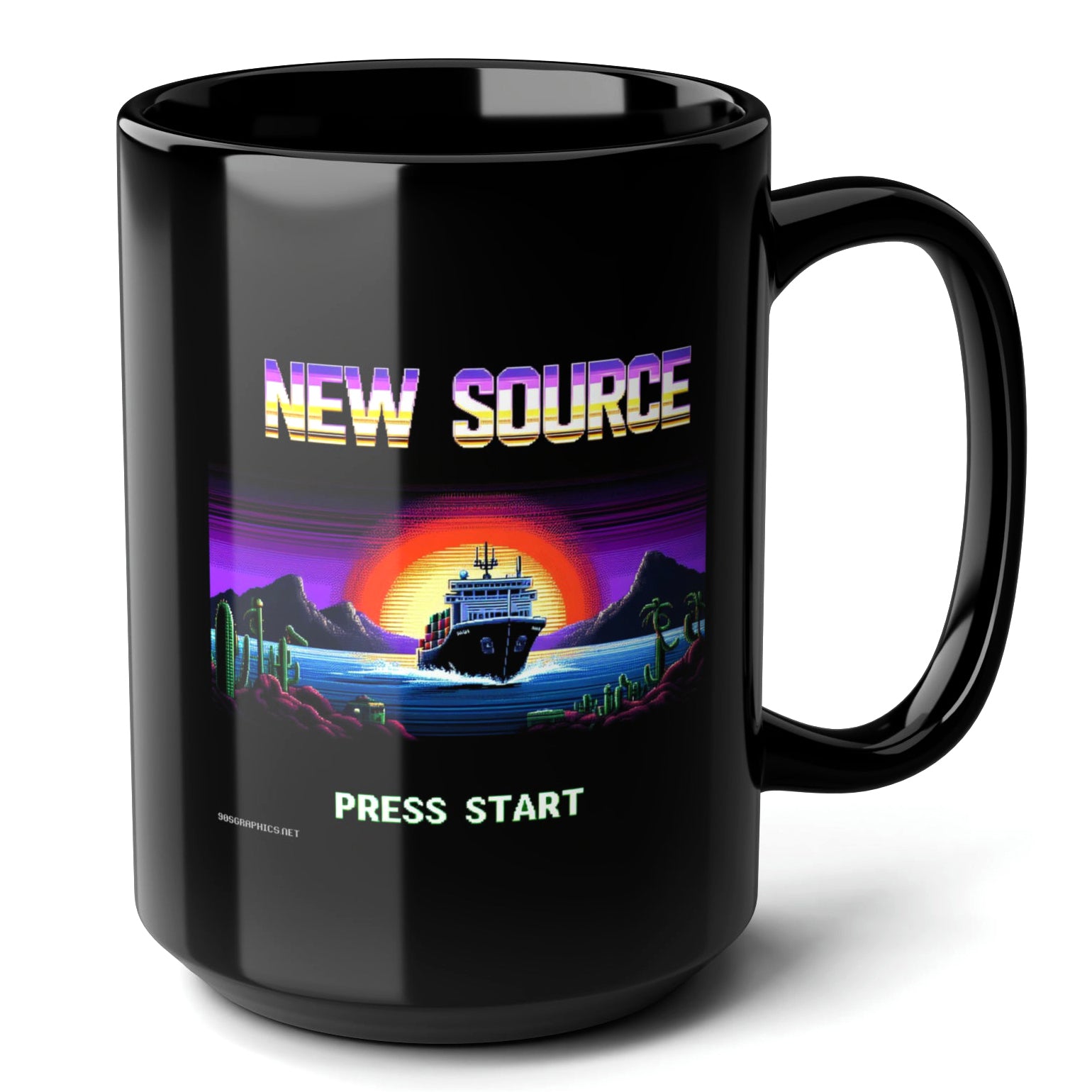 New Source Black Mug (15oz) - gifts for gamers who have everything-15oz-