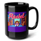 RACHEL Black Mug, (15oz) - custom gifts for Rachel-15oz-