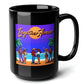 TOGETHER FOREVER Black Mug, (15oz) - christmas presents for 90s graphics fans-15oz-