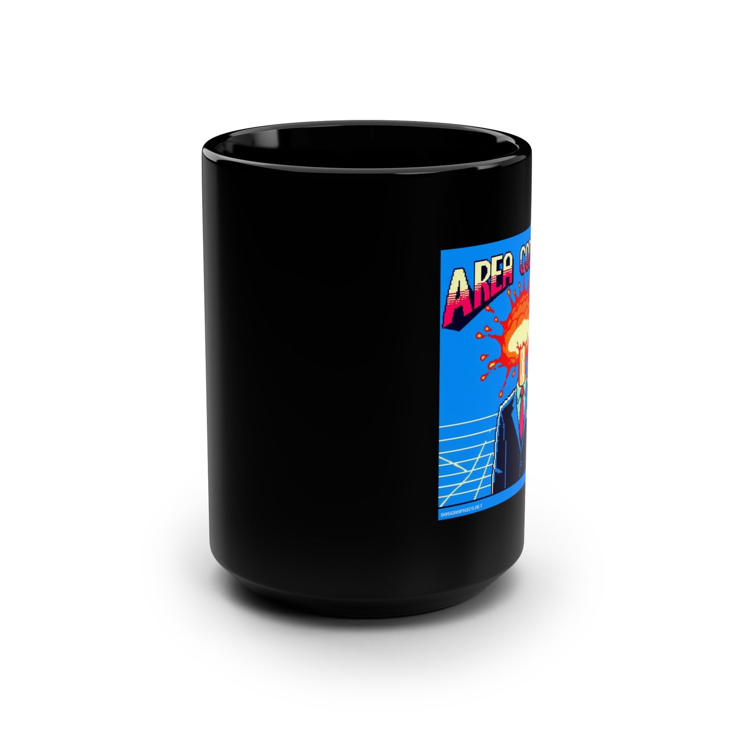 AREA CODE 111 Black Mug, (15oz)-15oz-