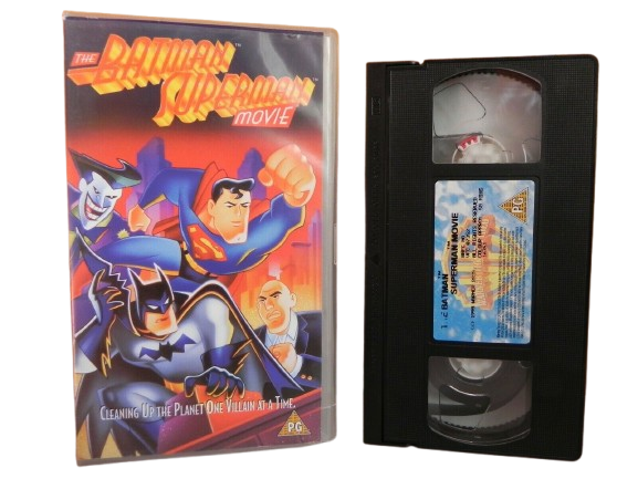 The Batman & Superman Movie - Cartoon Edition - Children's Video - 58 Mins - VHS-