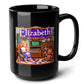 ELIZABETH Black Mug, (15oz) - custom name gifts for Elizabeth-15oz-