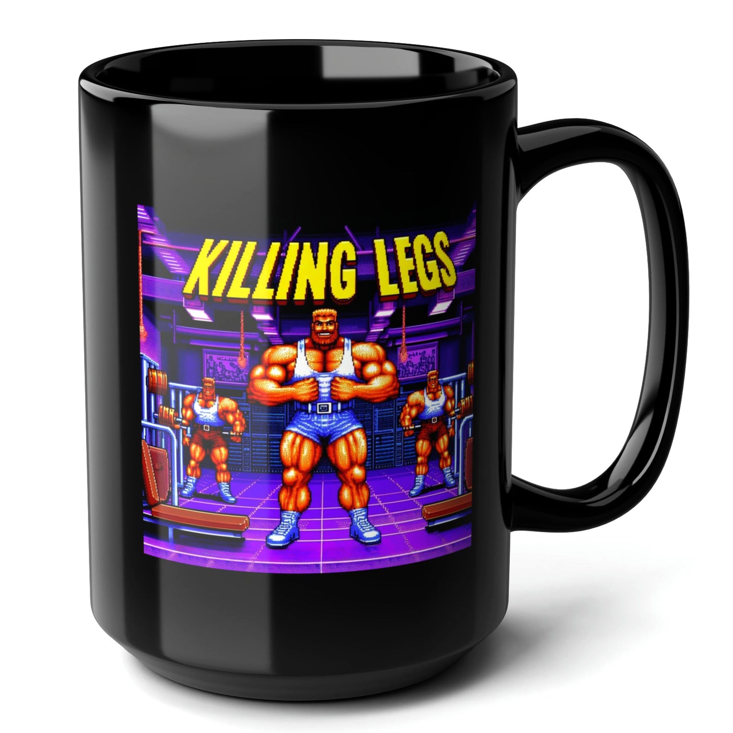 KILLING LEGS Black Mug (15oz) - presents for bodybuilders-15oz-