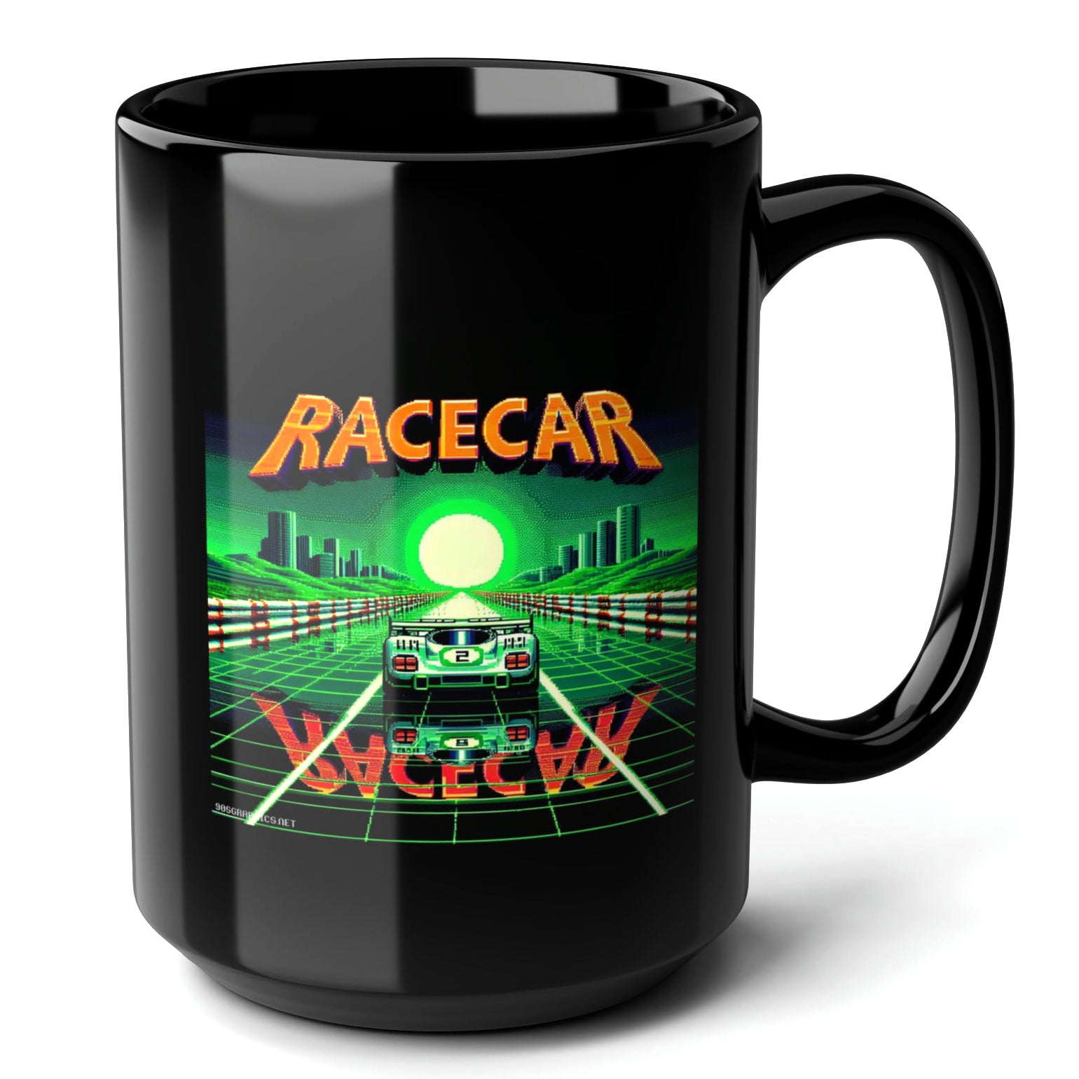 Race Car Black Mug 15oz - great gift for car game players-15oz-