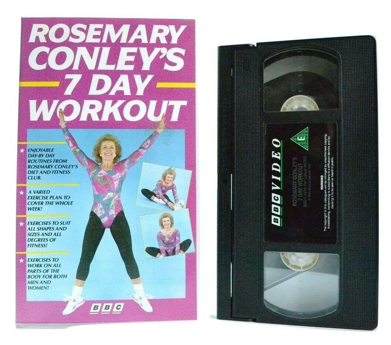 7 Day Workout: By Rosemary Conley - Exercises - Body Transformation - Pal VHS-