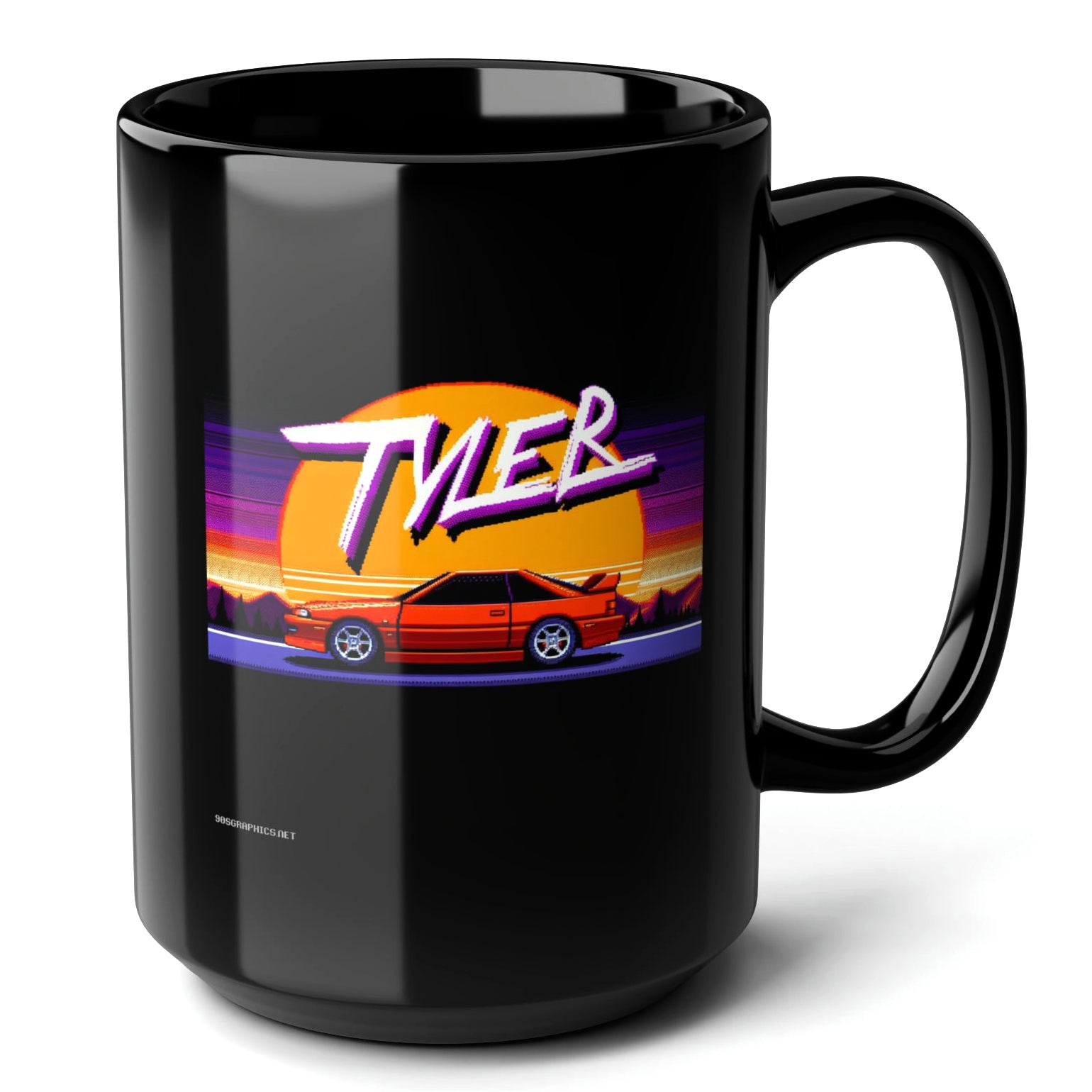 TYLER Black Mug, (15oz) - custom presents for Tyler-15oz-