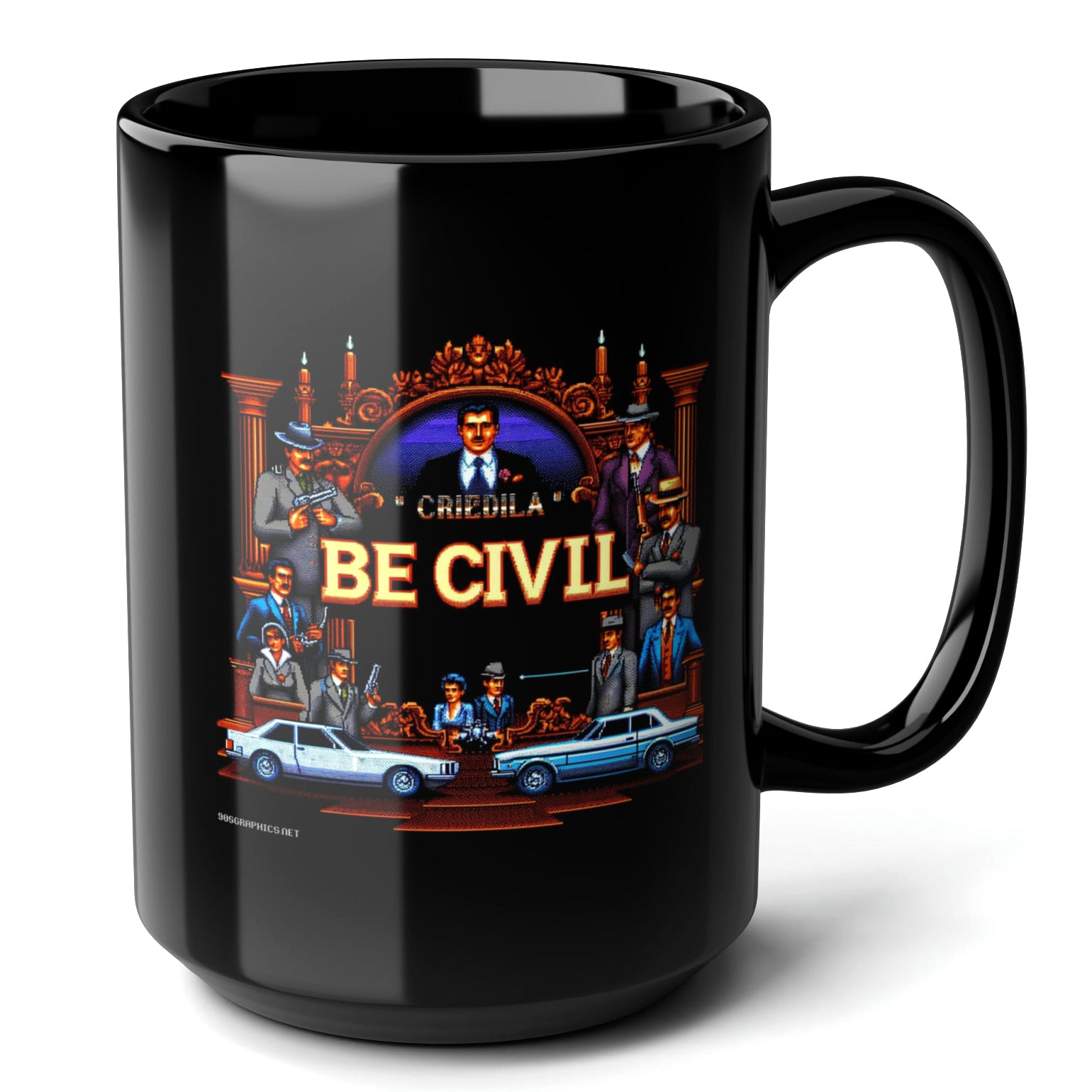 Be Civil Black Mug (15oz) - christmas gift ideas for gamers-15oz-