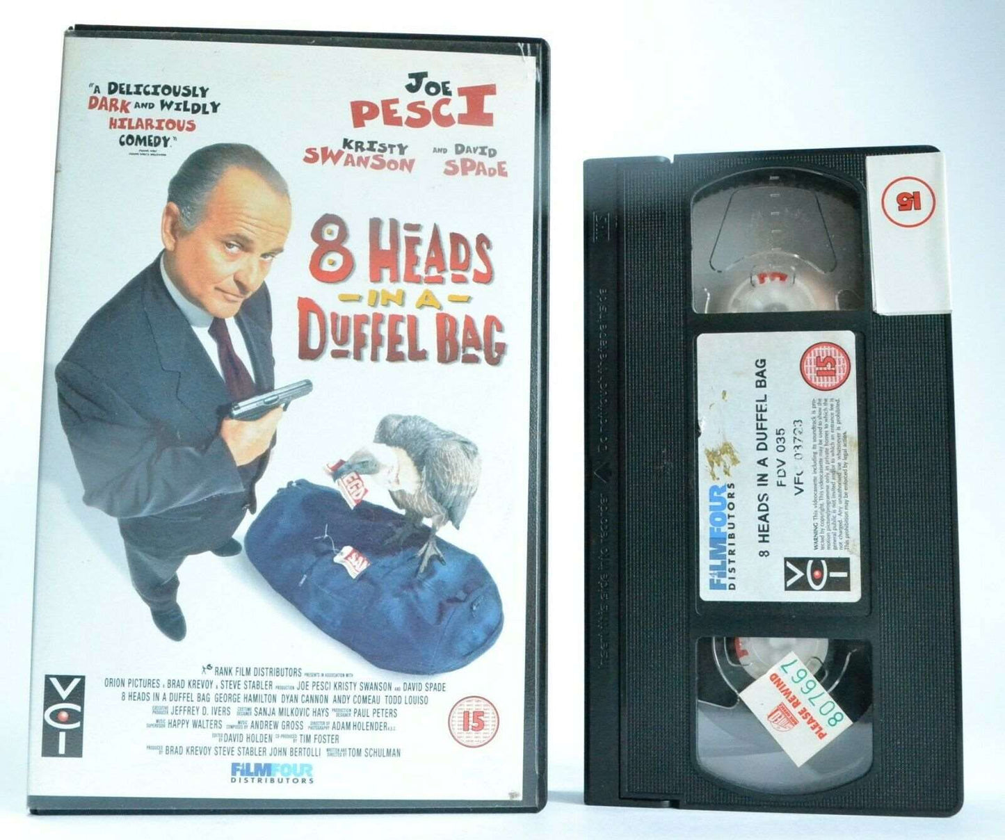 8 Heads In A Duffel Bag (1997) - Black Comedy - Large Box - Joe Pesci - Pal VHS-