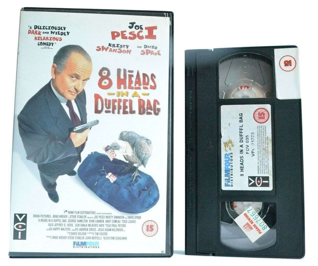 8 Heads In A Duffel Bag (1997) - Black Comedy - Large Box - Joe Pesci - Pal VHS-