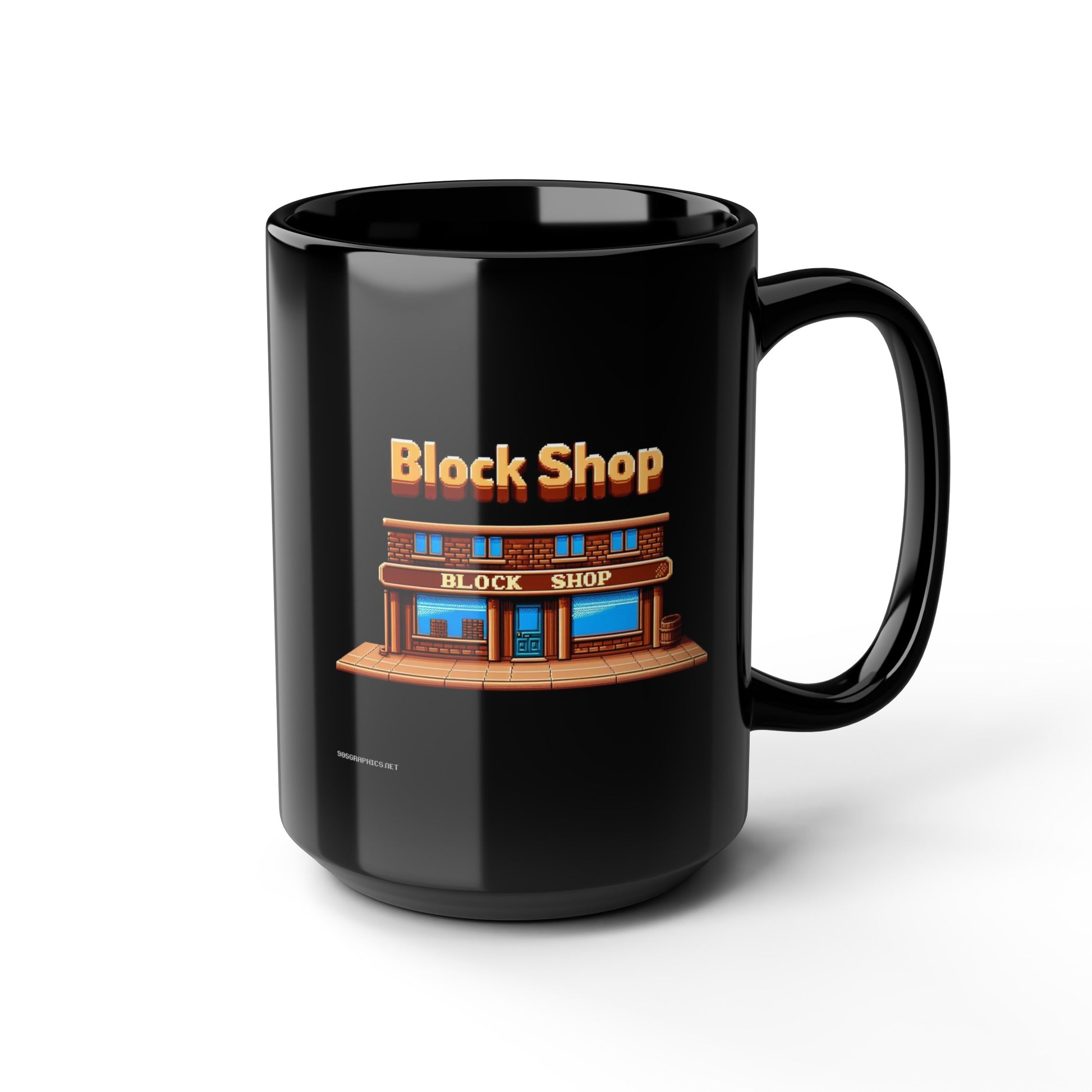 BLOCK SHOP Black Mug, (15oz)-15oz-