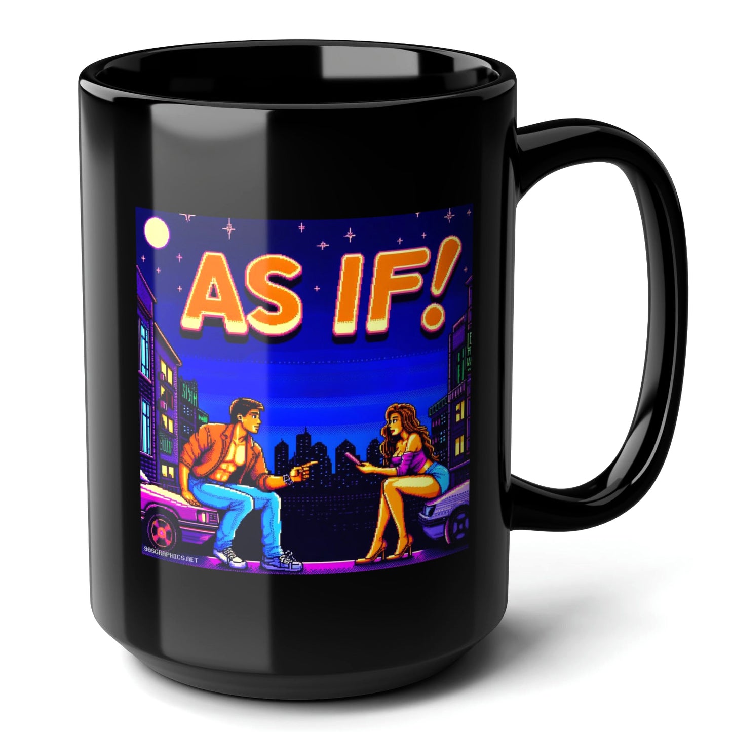 As If Black Mug 15oz - quirky mug for gamers-15oz-