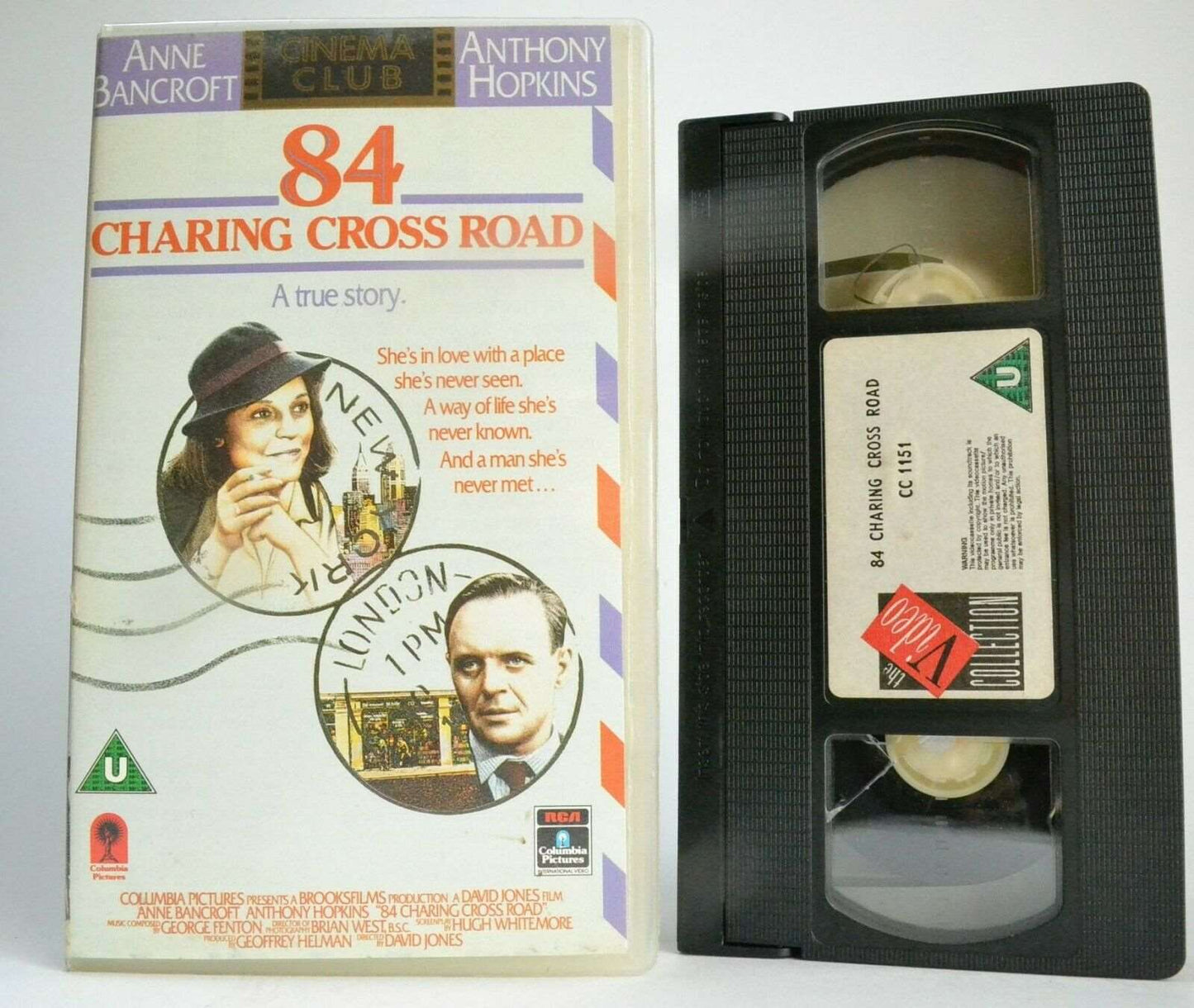 84 Charing Cross Road: Anne Bancroft & Anthony Hopkins [True Story] - Pal VHS-