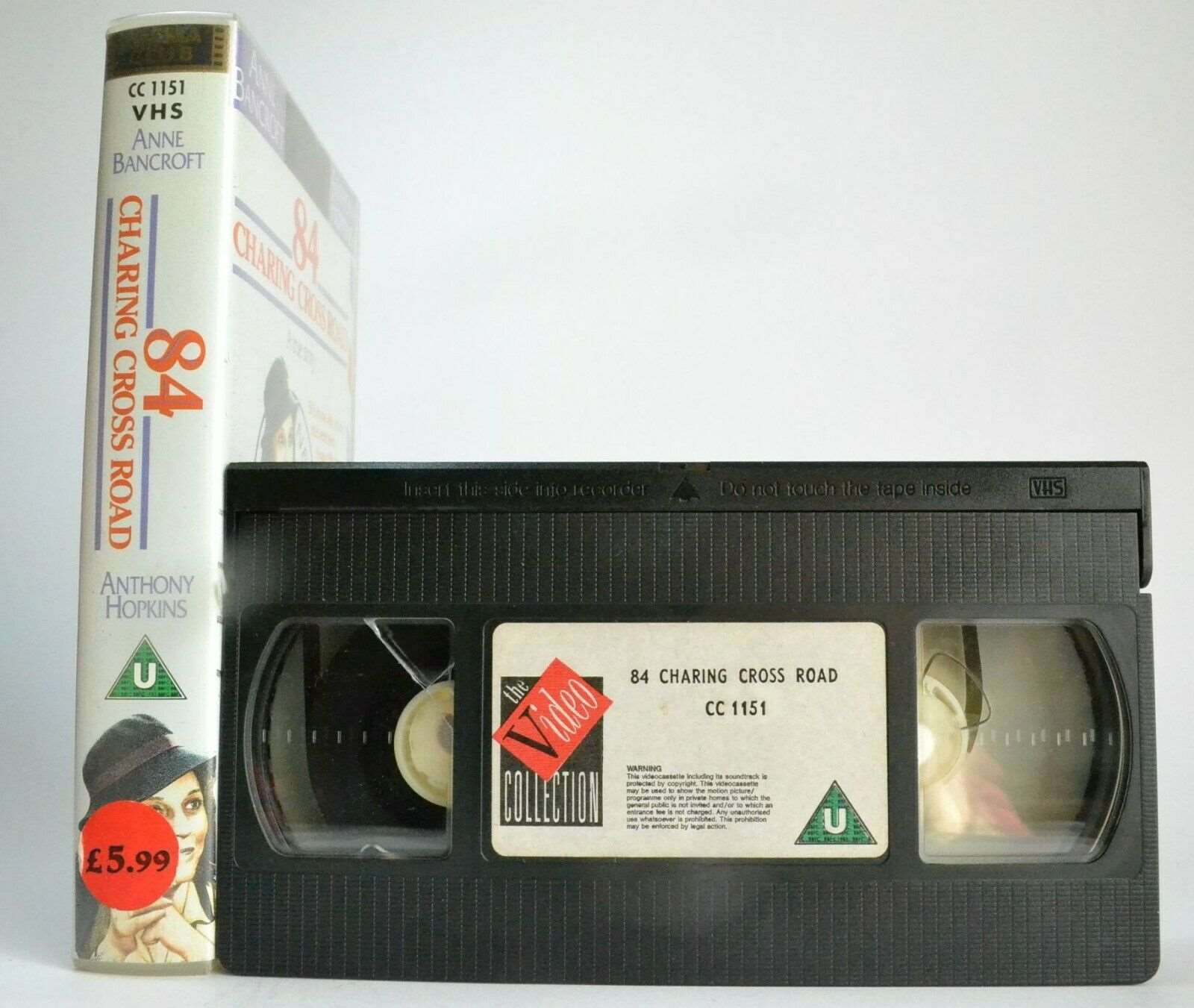 84 Charing Cross Road: Anne Bancroft & Anthony Hopkins [True Story] - Pal VHS-