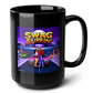 SWAG SURFIN Black Mug, (15oz) - gifts for 90s throwback enthusiasts-15oz-