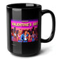 HAPPY VALENTINE DAY Black Mug, (15oz) - gifts for 90s slang lovers who have everything-15oz-