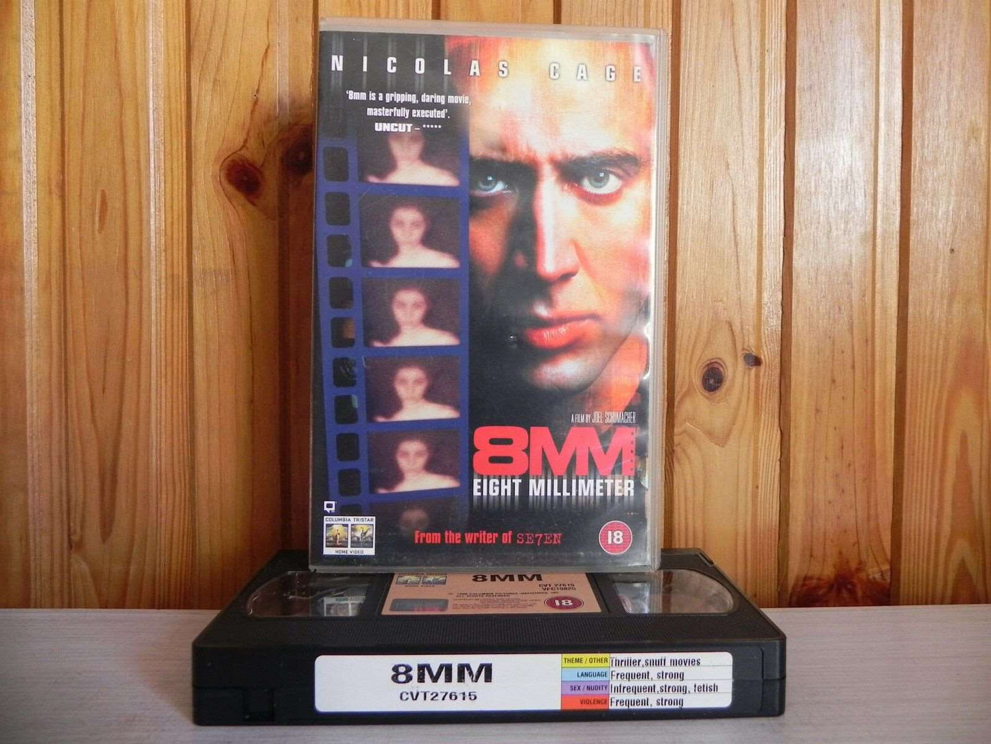 8MM - Eight Millimeter - Columbia - Action - Nicolas Cage - Chris Bauer - VHS-