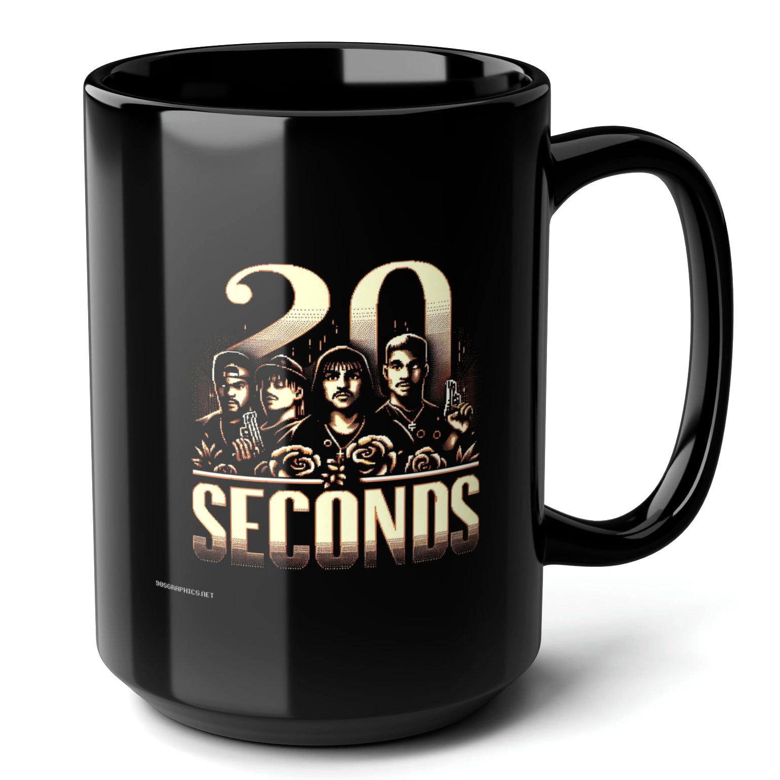 20-Seconds Black Mug (15oz) - gifts for video gamers-15oz-