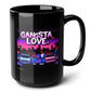 GANGSTA LOVE Black Mug, (15oz) - unique gifts for retro enthusiasts-15oz-