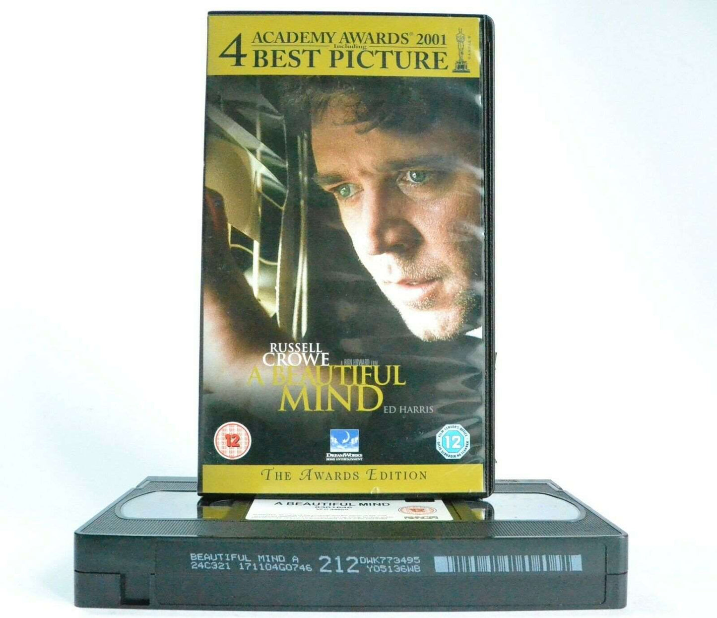 A Beautiful Mind: Awards Edition - Based On True Events - Drama - R.Crowe - VHS-