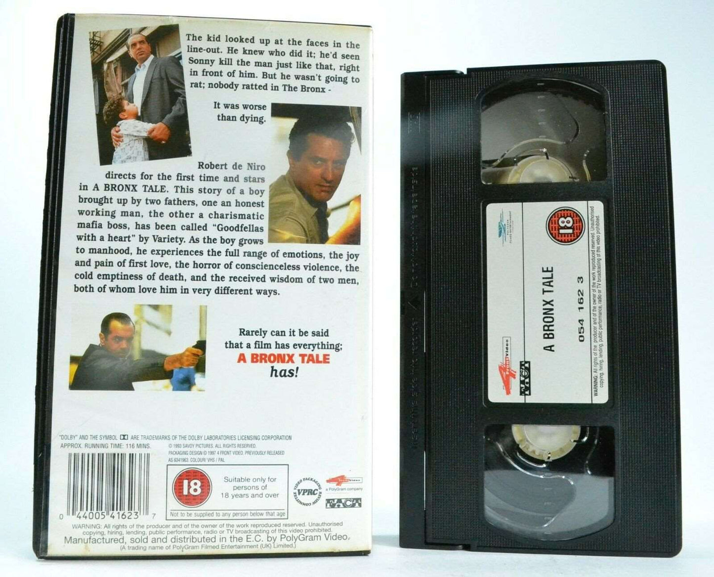 A Bronx Tale (1993); [De Niro Directorial Debut]: Drama -<60s New York>- VHS-