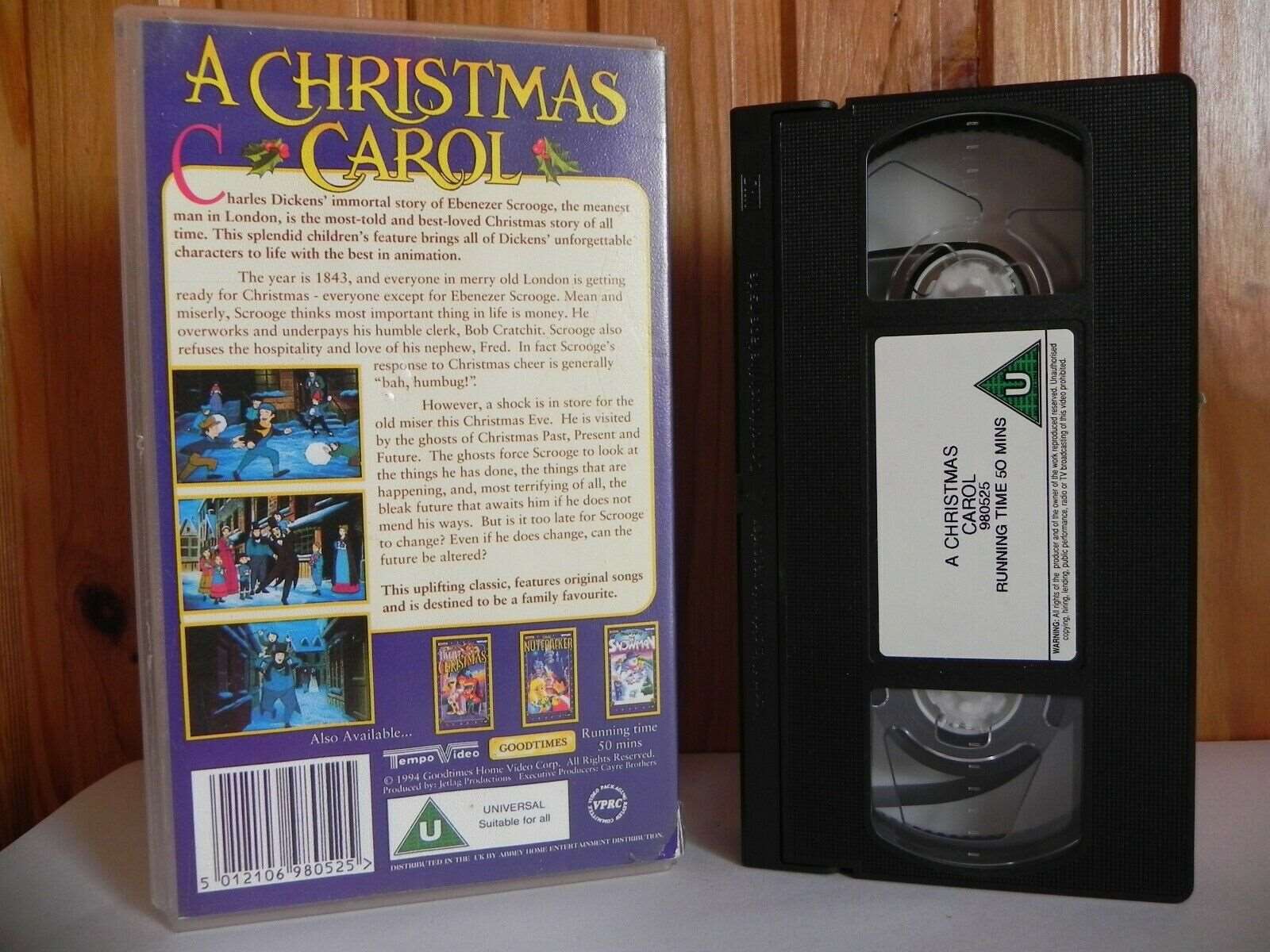 A Christmas Carol - Animated Version - Dicken's Classic Tale - Children's - VHS-