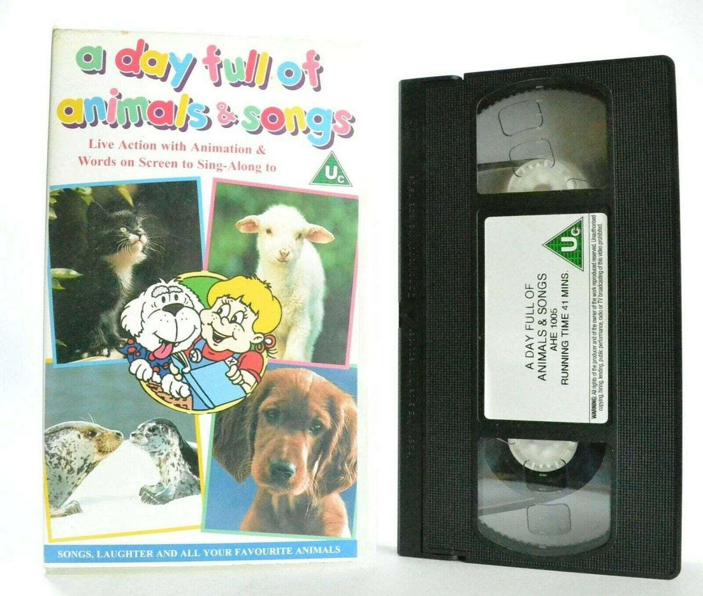 A Day Full Of Animals And Songs - Singalong - Educational - Children's - Pal VHS-