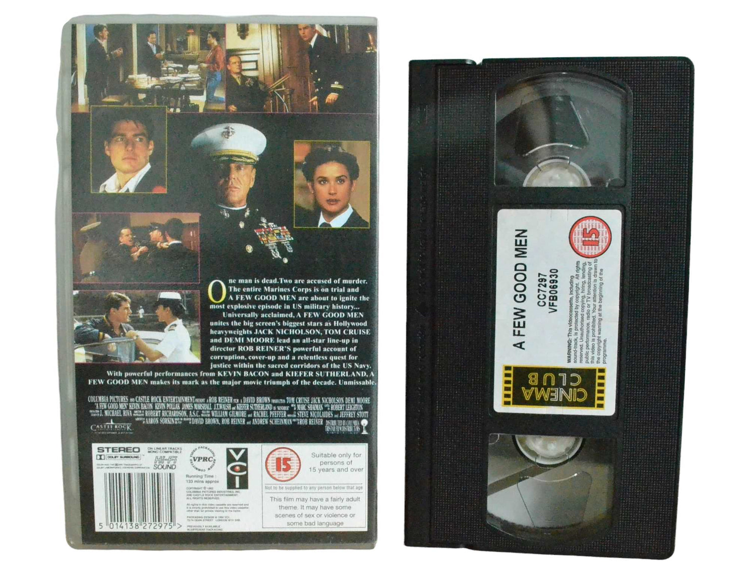 A Few Good Men - Tom Cruise - Cinema Club - Vintage - Pal VHS-