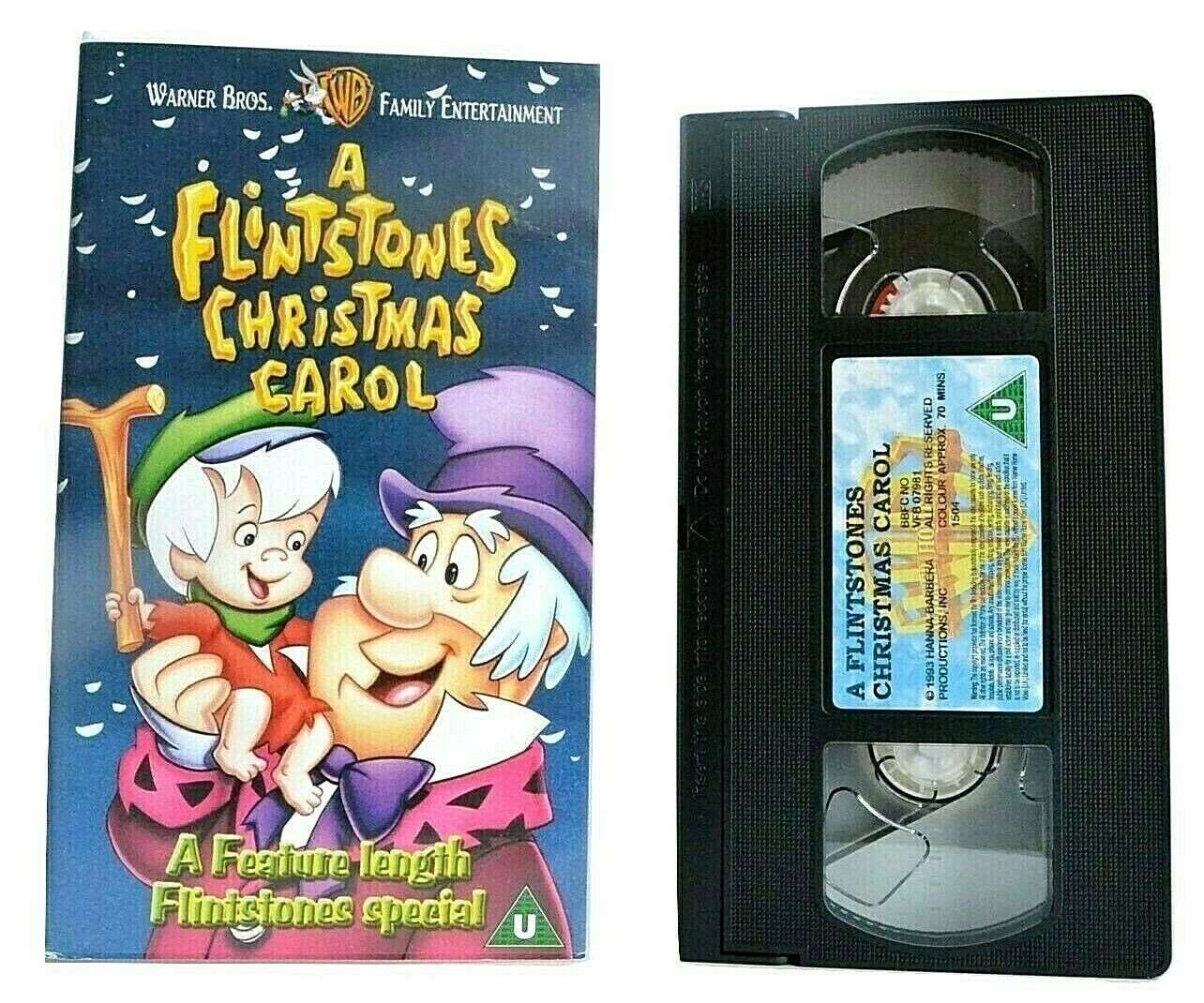 A Flintstones Christmas Carol: Holiday Special - Animated - Children's - Pal VHS-