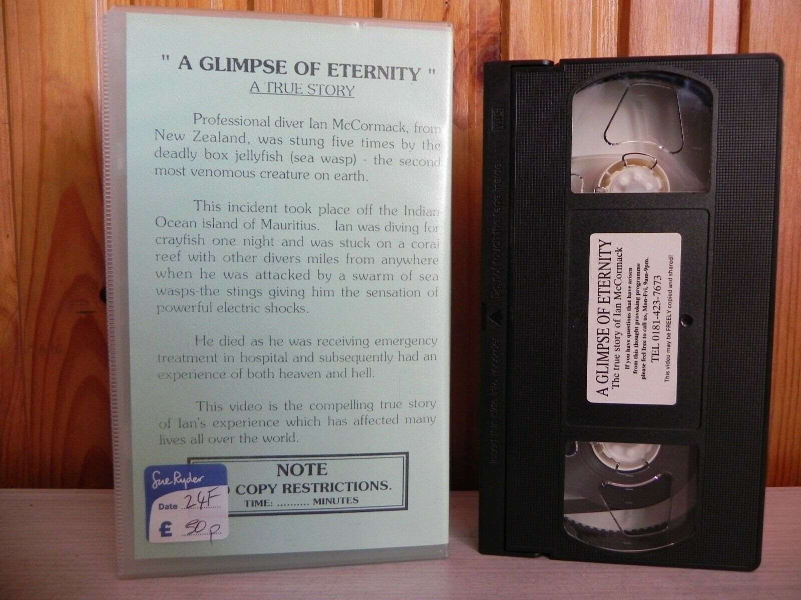 A Glipmse Of Eternity - A True Story - Ian McCormack - Documentary - Pal VHS-