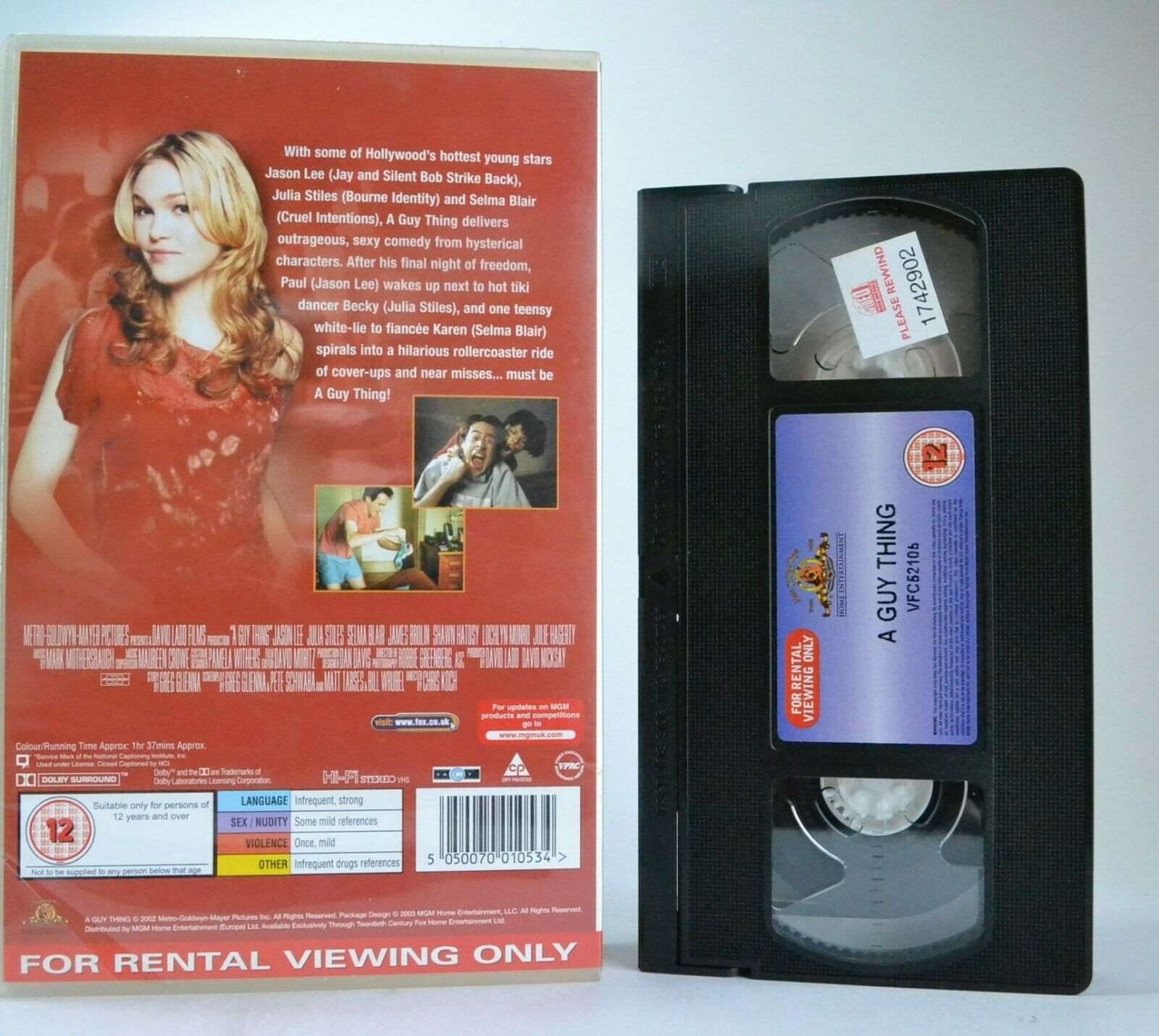 A Guy Thing: Romantic Comedy (2002) - Large Box - Ex-Rental - Jason Lee - VHS-