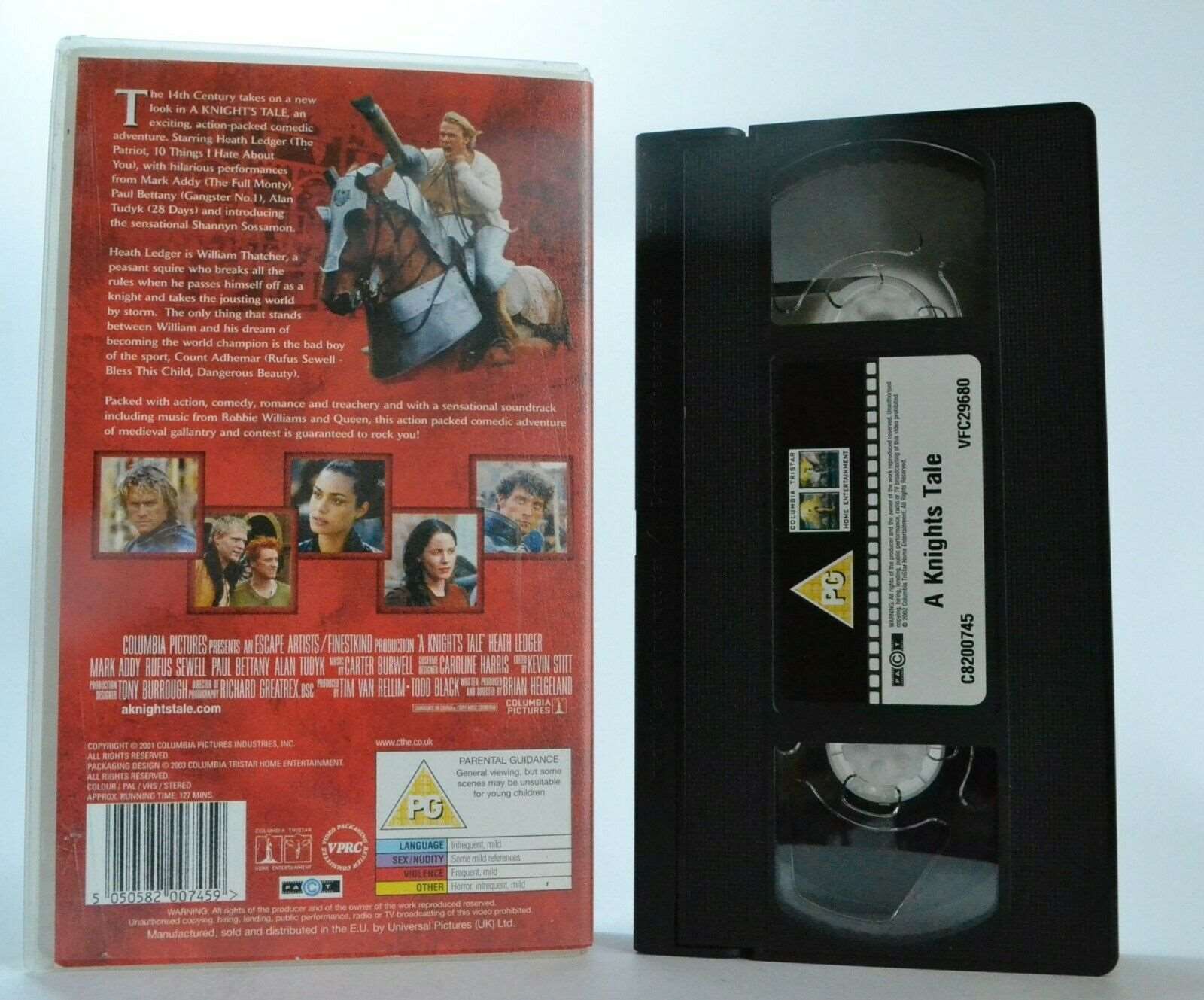 A Knight's Tale: Action Comedy Adventure - 14th Century - Heath Ledger - Pal VHS-