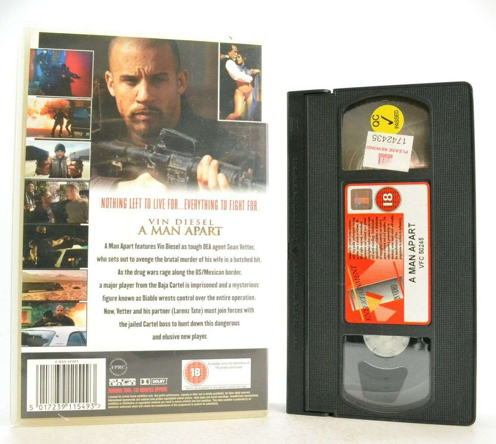 A Man Apart: Vigilante Action Film - Large Box - Ex-Rental - Vin Diesel - VHS-