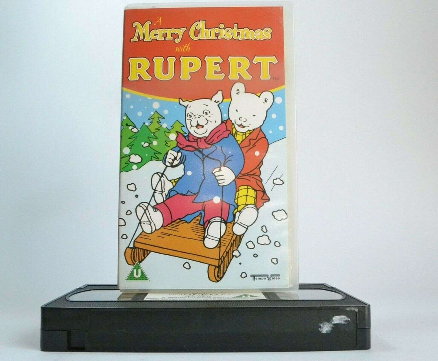 A Merry Christmas With Rupert (Tempo Video) - Animated Adventures - Kids - VHS-