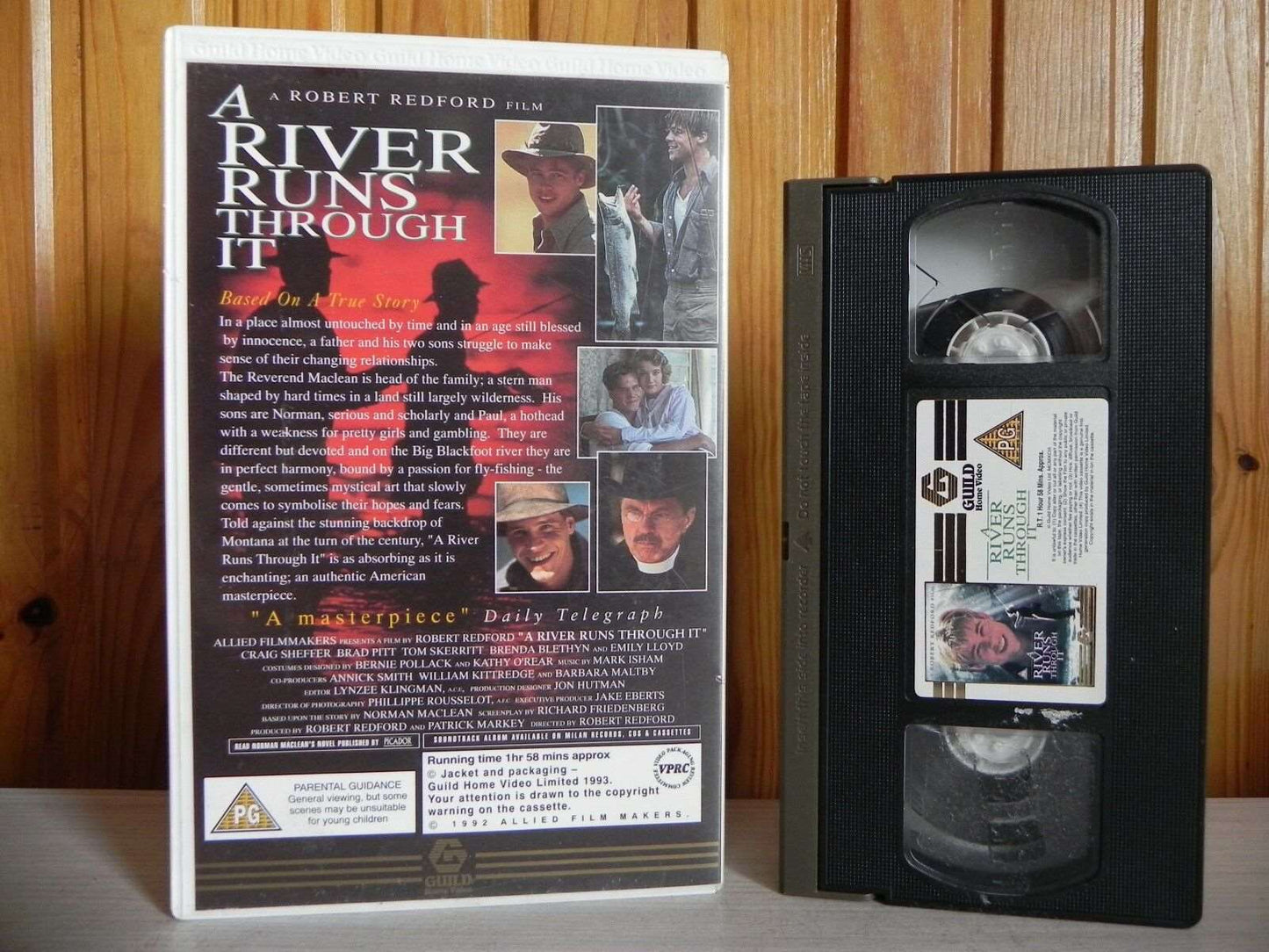 A River Runs Through It (1992); [Guild] Large Box - Drama - Brad Pitt - Pal VHS-