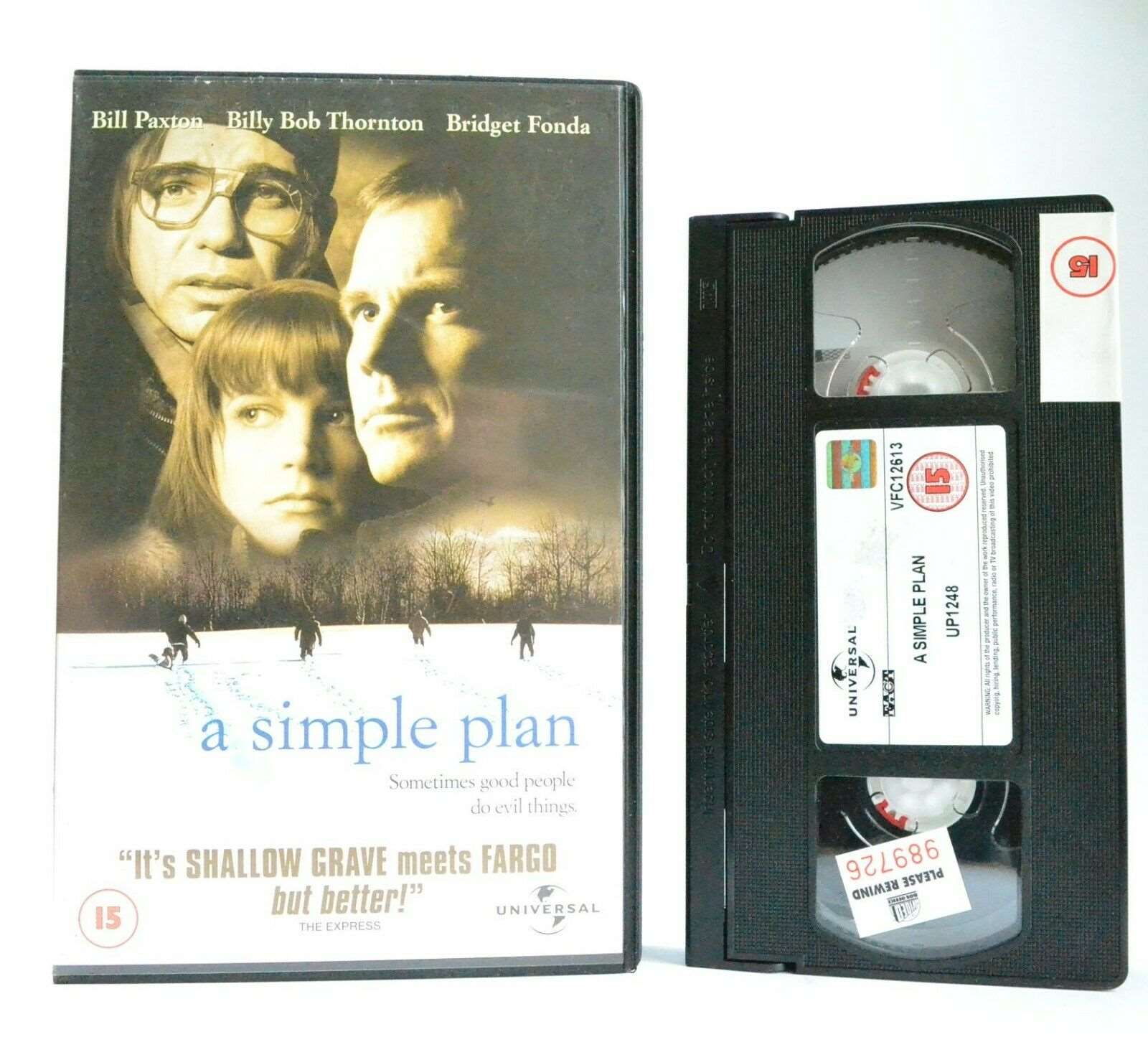 A Simple Plan: Based On S.B.Smith Novel - Crime Thriller - Bill Paxton - Pal VHS-