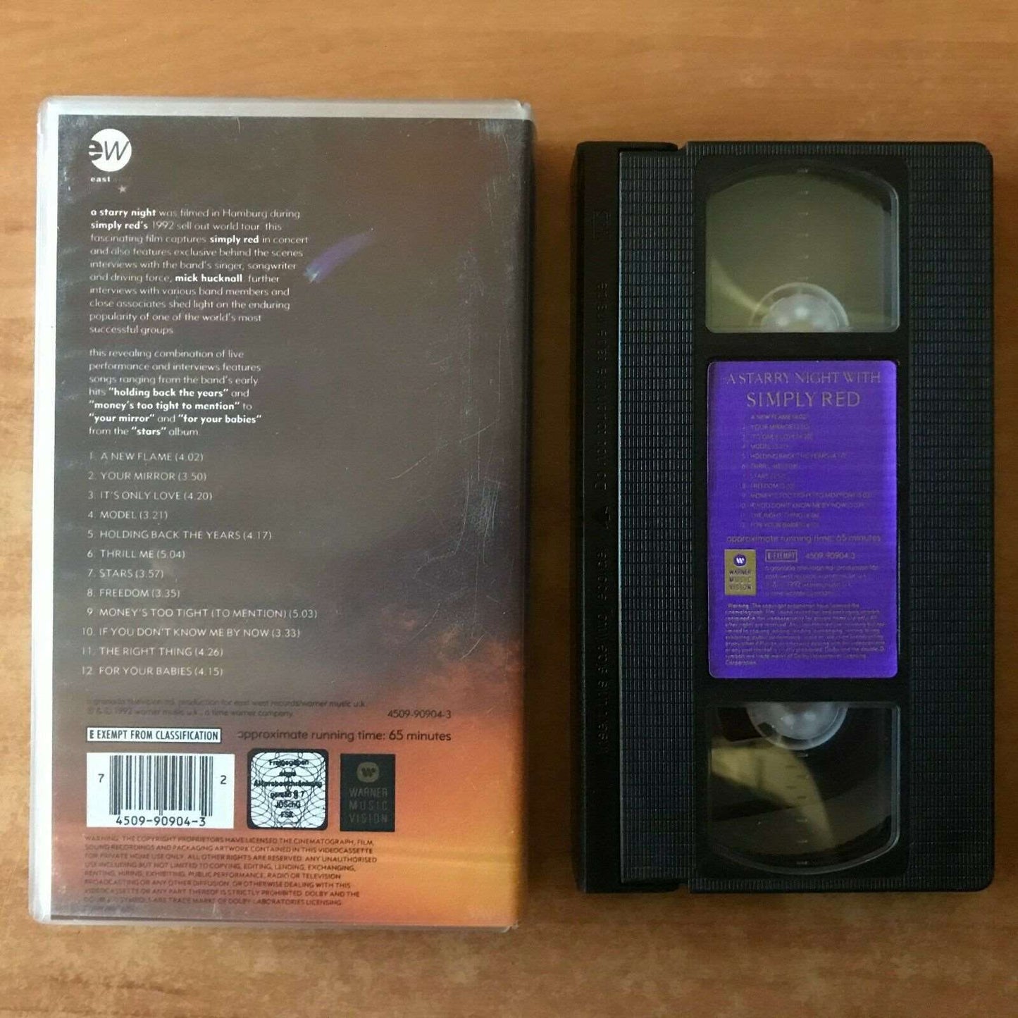 A Starry Night With Simply Red - Live Performance - (1992) Hamburg - Pal VHS-