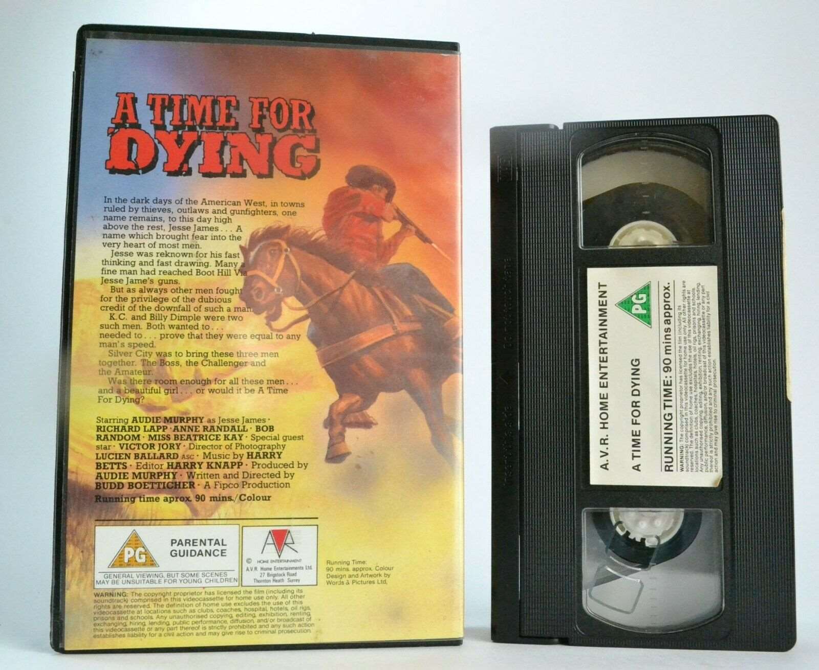 A Time For Dying (A.V.R.) - (1969) Western -<Jesse James>- Large Box - Pal VHS-