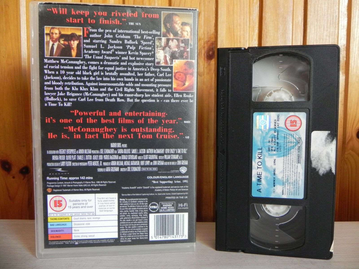 A Time To Kill - Large Box - Warner Home - Powerful Drama - Pal Video - VHS-