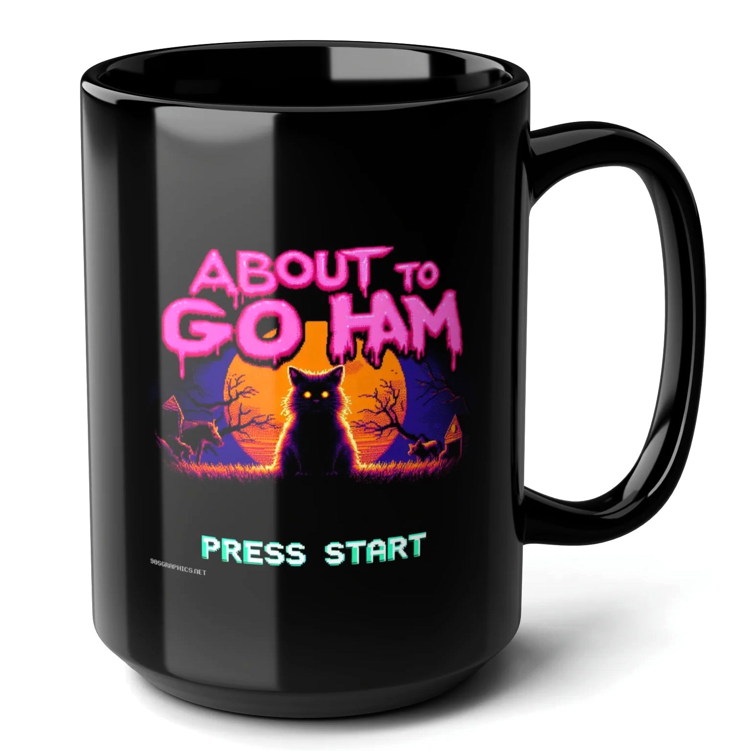 About to Go Ham Black Mug (15oz) - gamer gift ideas-15oz-