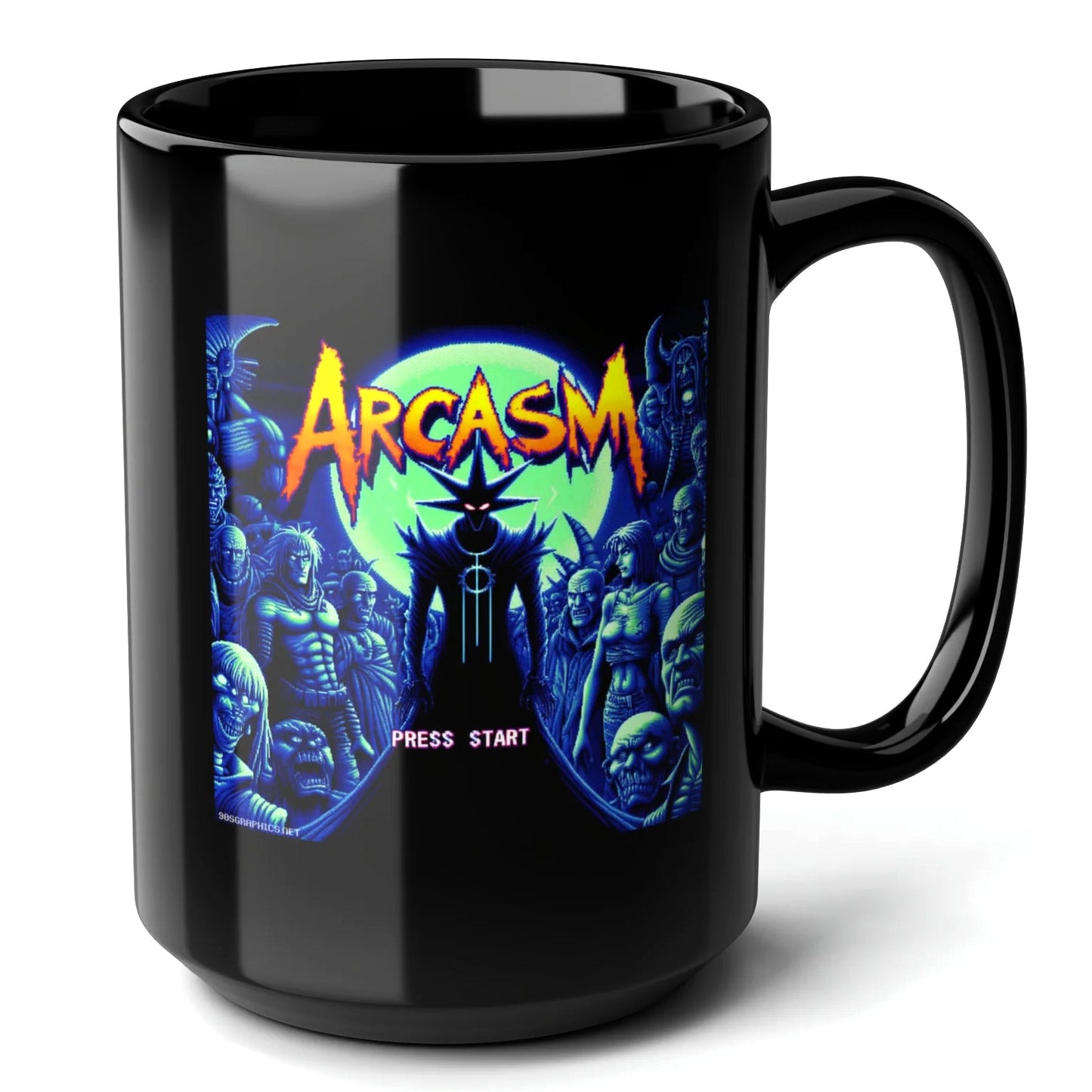 Arcasm Black Mug (15oz) - video game lover gifts-15oz-