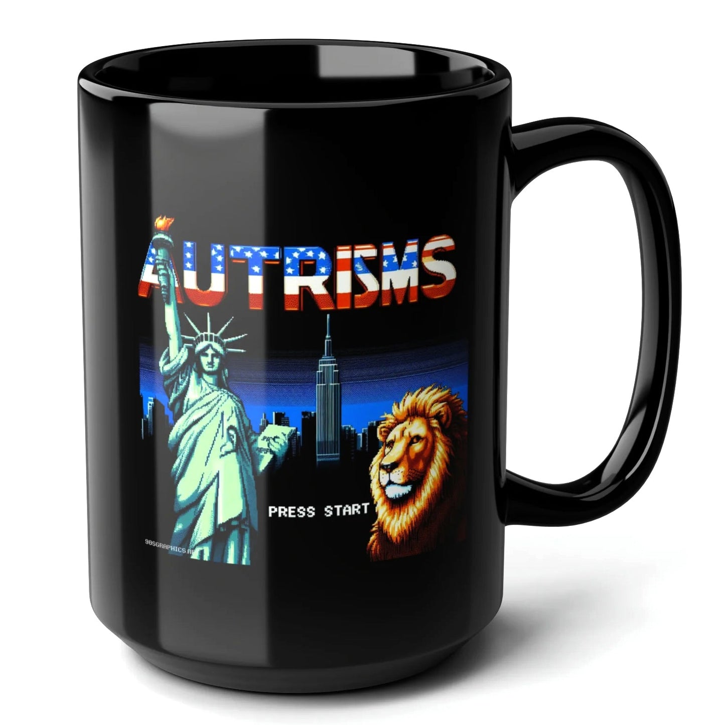 Autrisms Black Mug (15oz) - cool gifts for gamers-15oz-