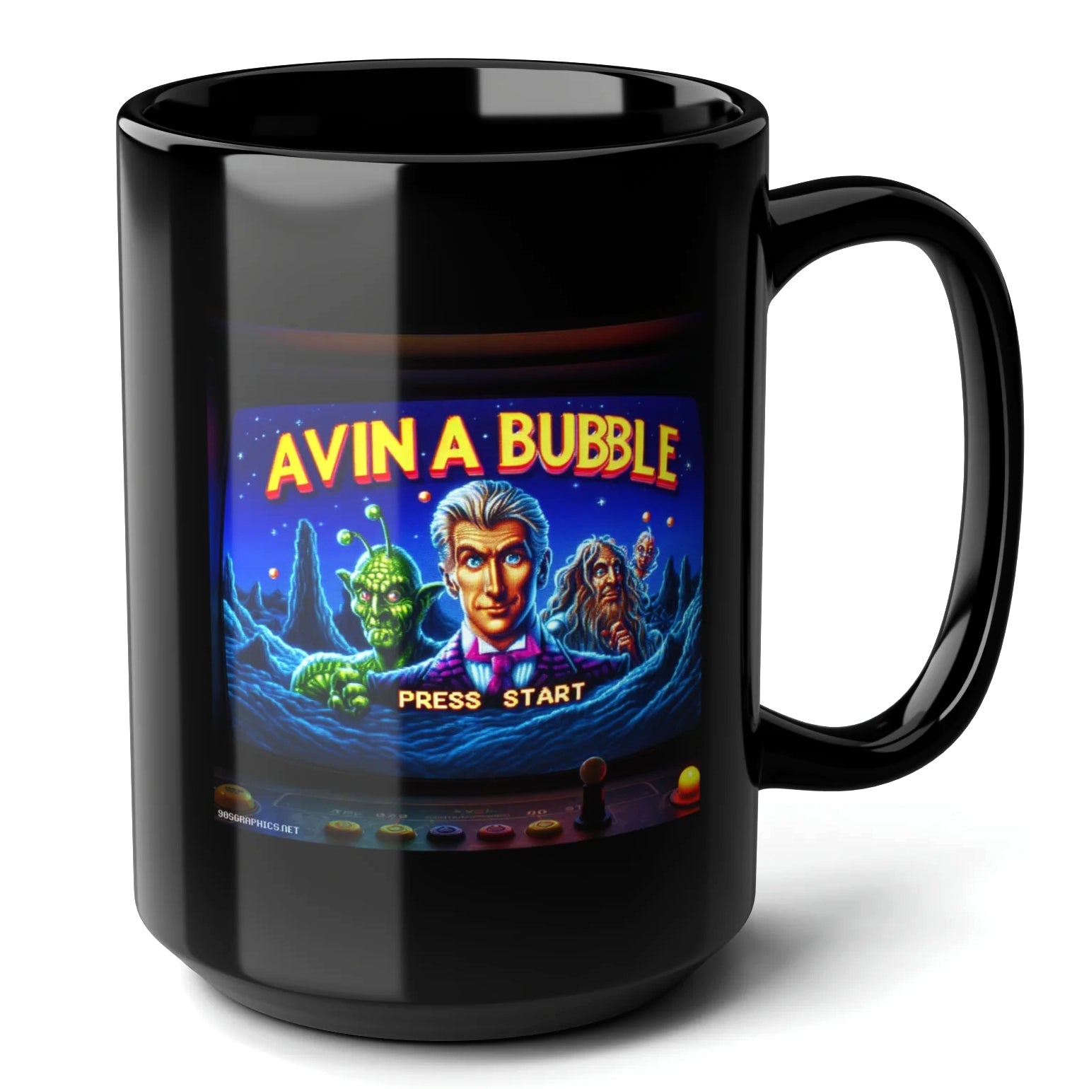 Avin a Bubble Black Mug (15oz) - christmas gift ideas for gamer-15oz-