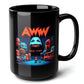 Aww Black Mug (15oz) - gifts for the ultimate gamer-15oz-