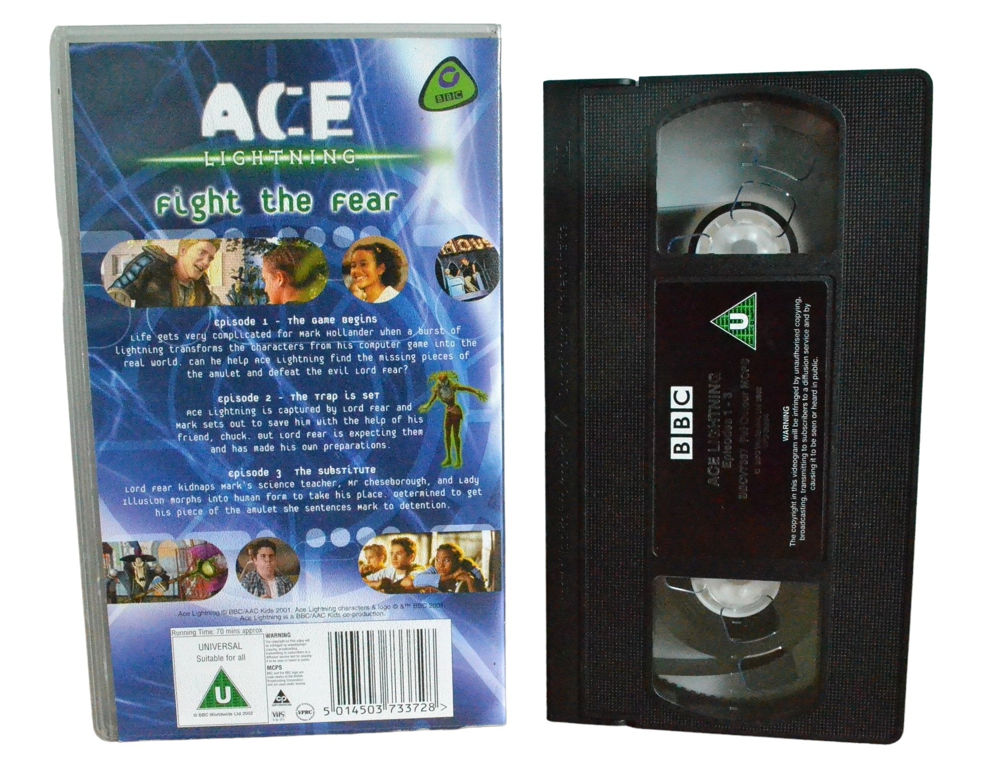 Ace Lightning Episodes 1 - 3 - BBC Video - BBCV7337 - Children - Pal - VHS-